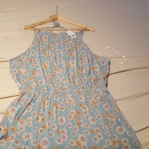 Full Length Floral Halter Dress